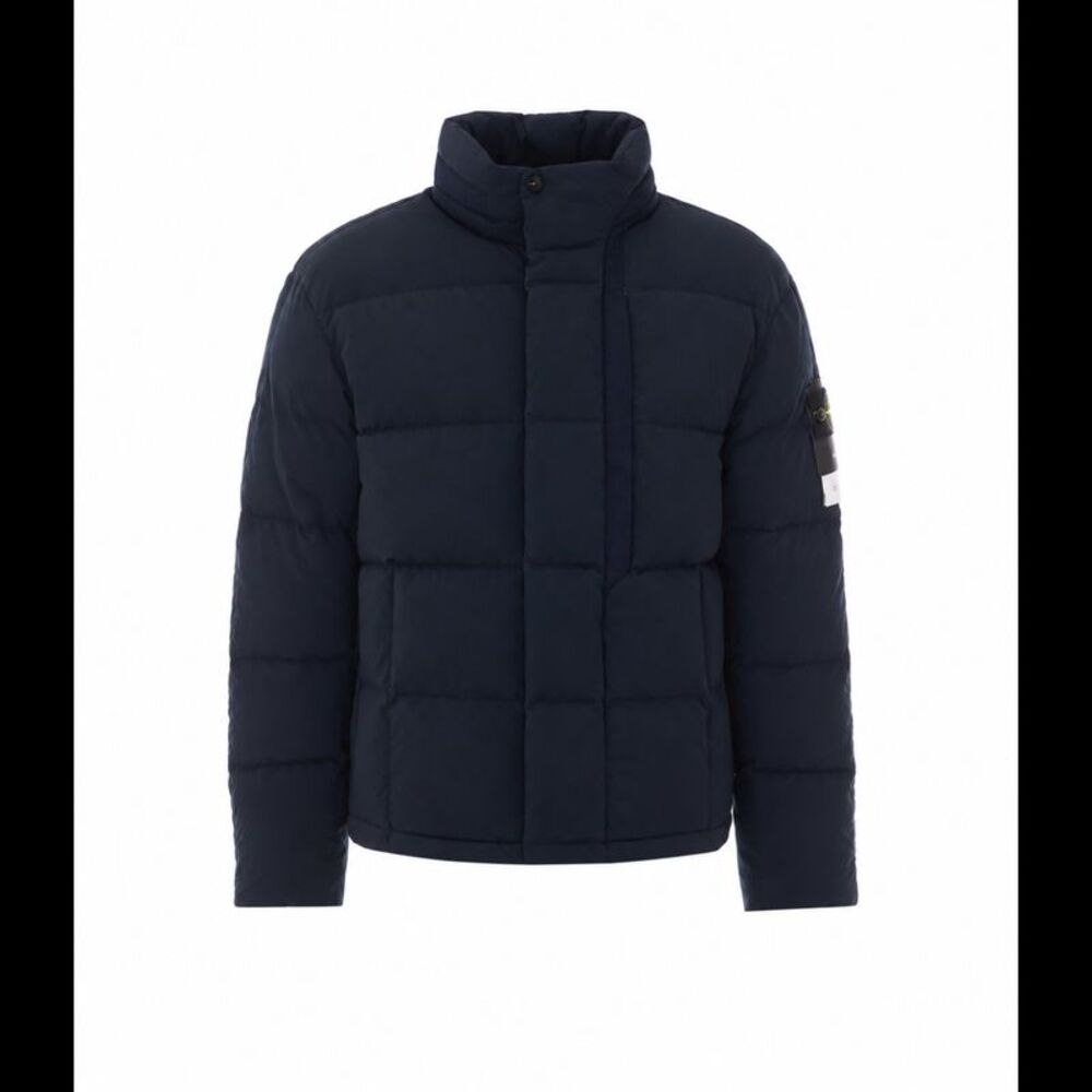 Stone Island Men Logo Cotton Nylon Tela Down Jacket